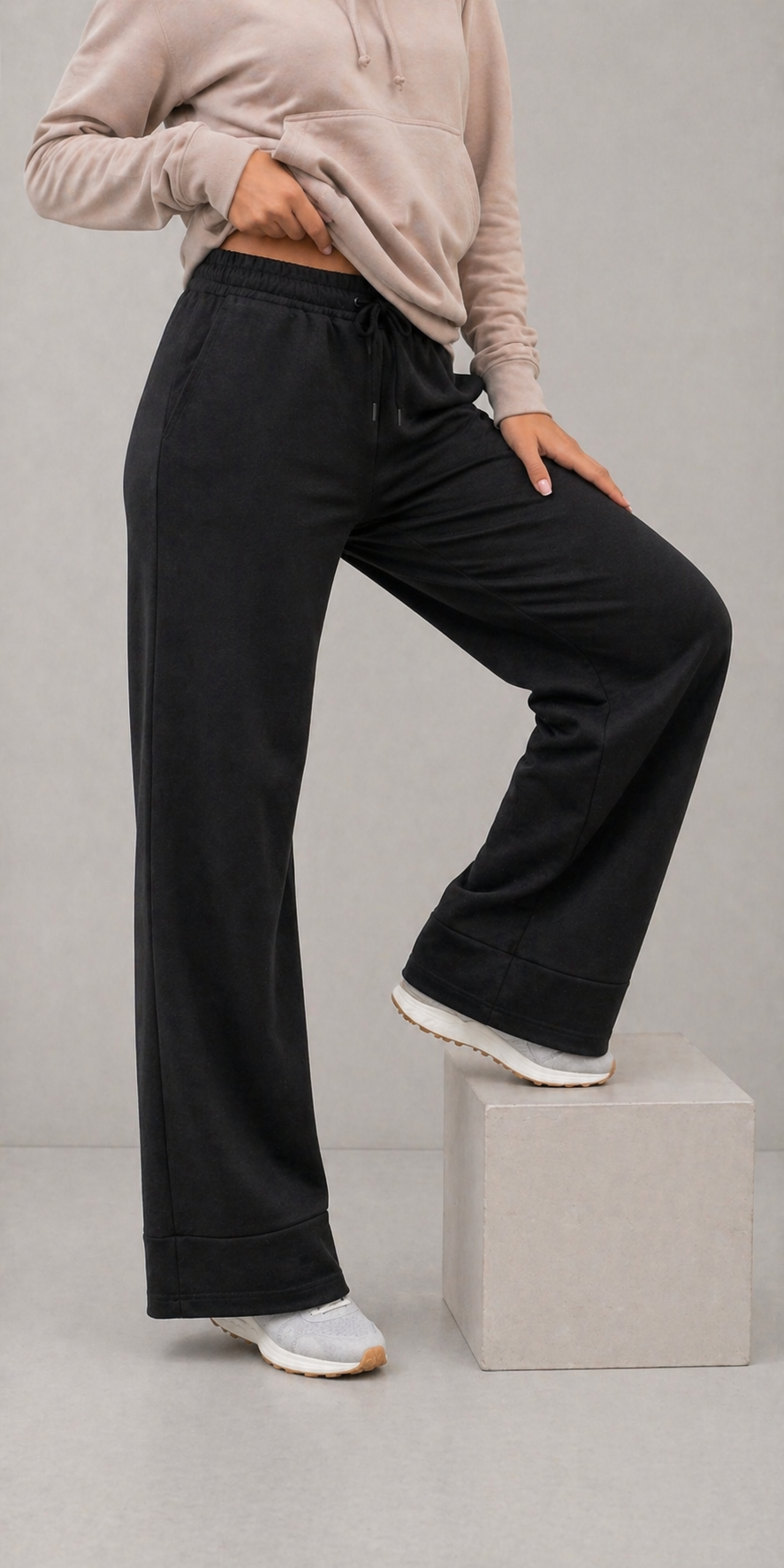 Pantalón Jogging Tipo Palazzo Velvet Soft