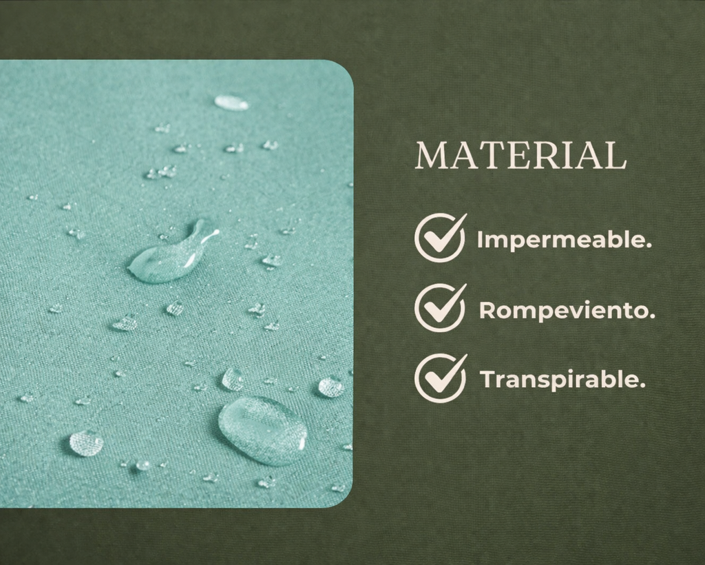 Campera rompeviento impermeable