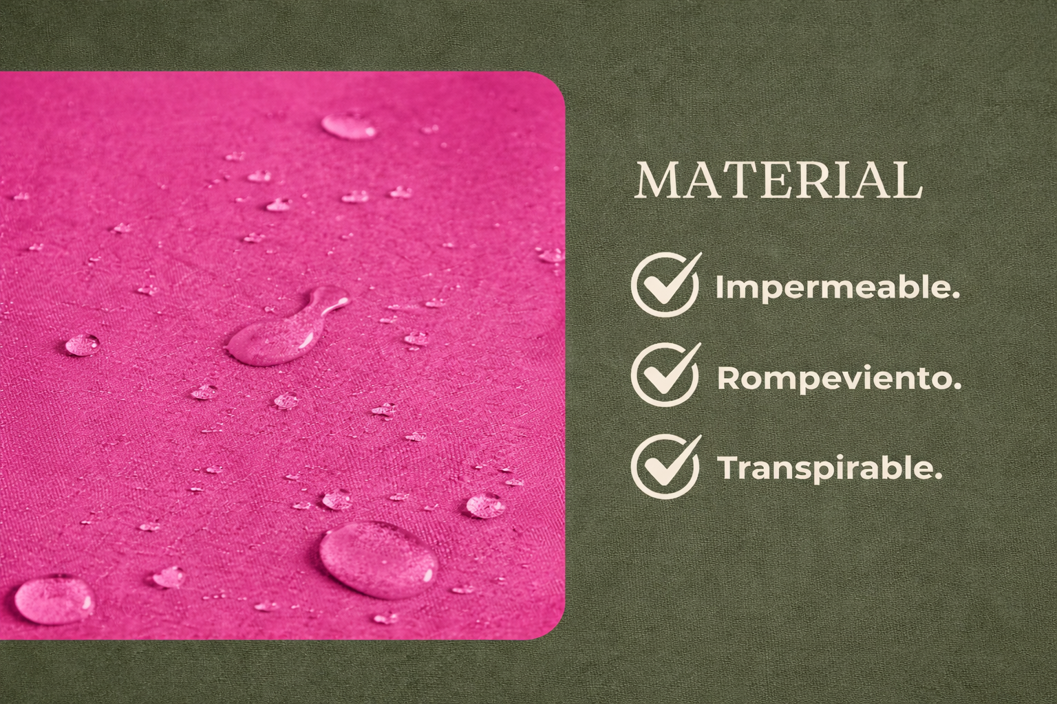 Campera rompeviento impermeable