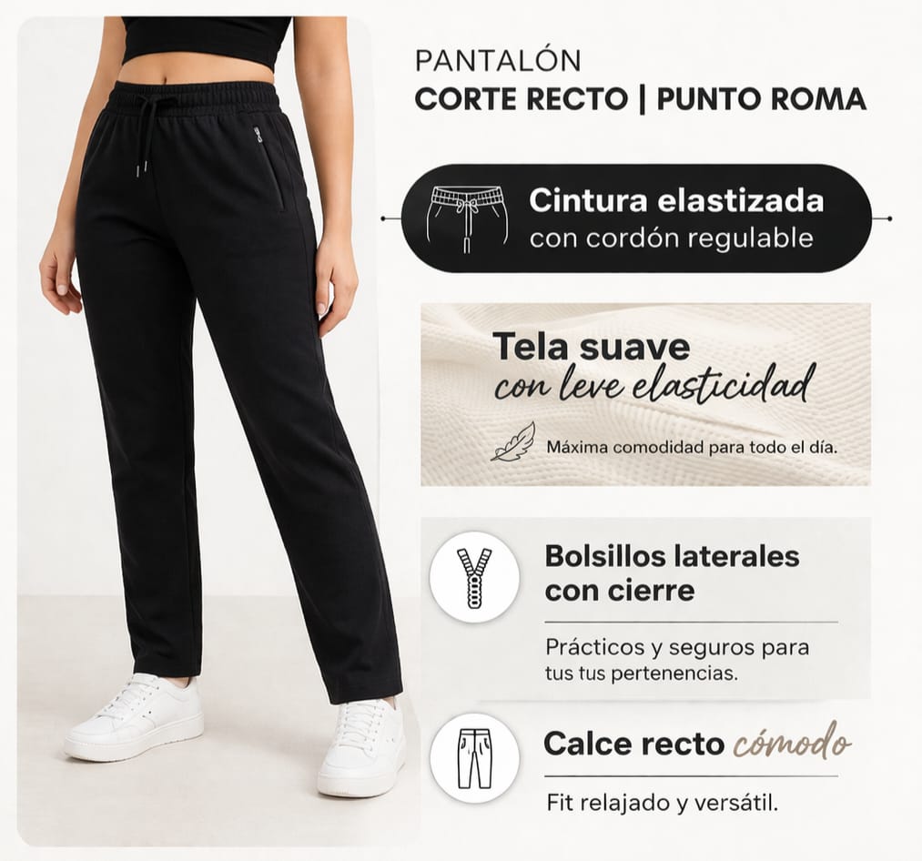 Jogguin algodón rústico con cierres