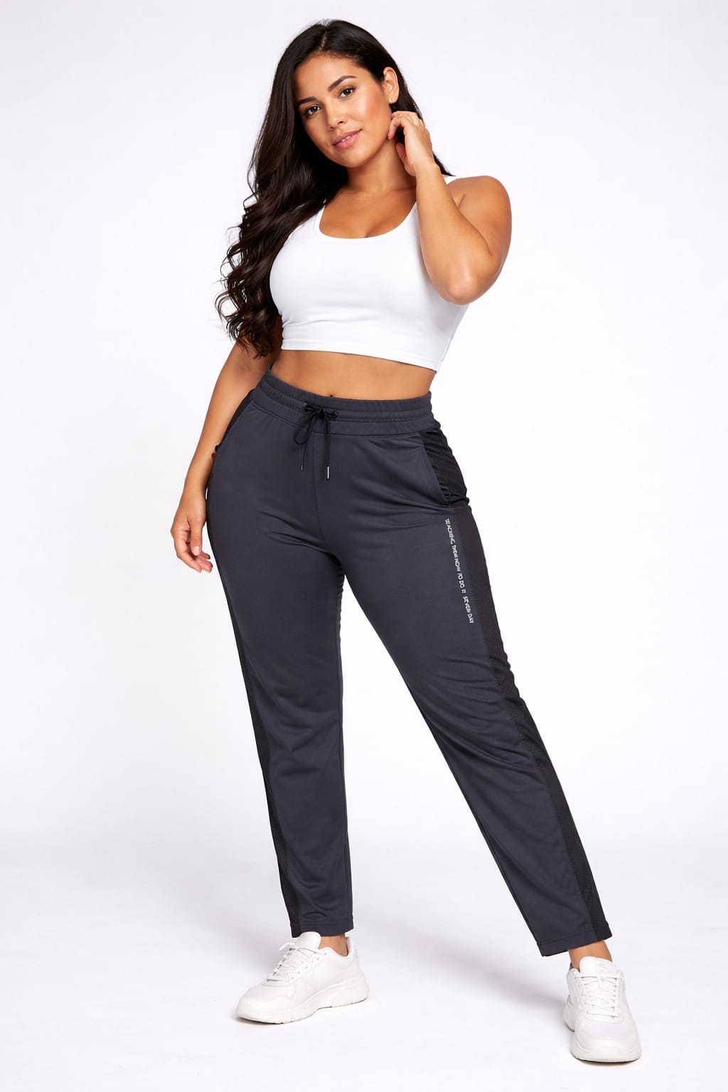 Jogging Supplex Tiro Alto con Bolsillos