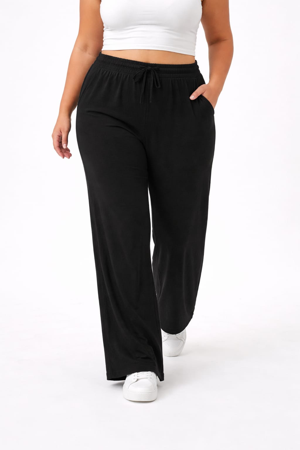 Pantalón palazo deportivo algodón liviano