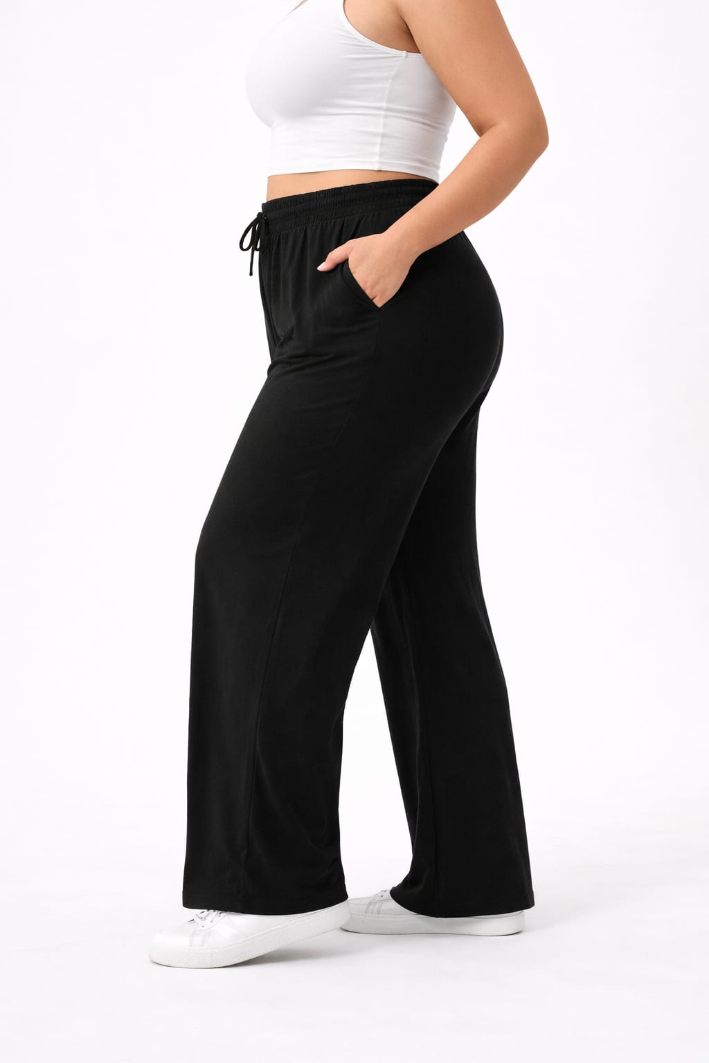 Pantalón palazo deportivo algodón liviano