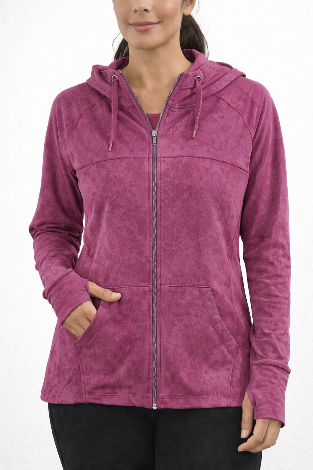 Campera deportiva lycra gofrada