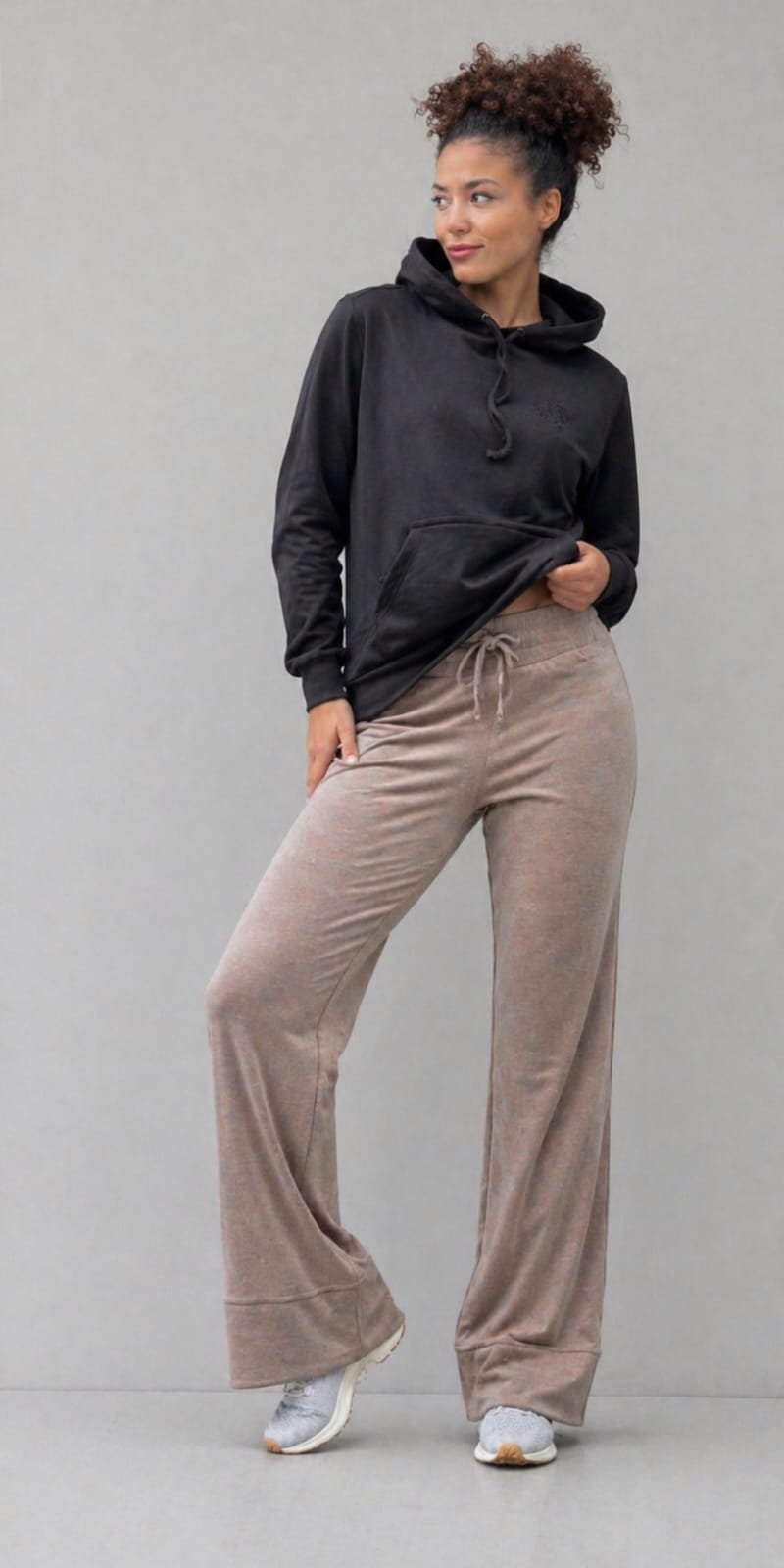 Pantalón Jogging Tipo Palazzo Velvet Soft