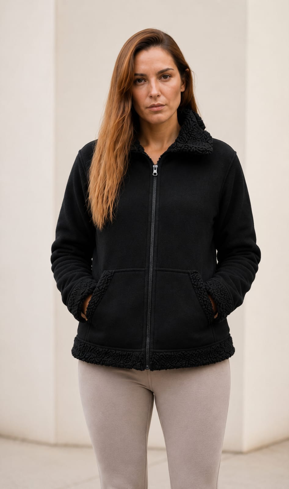 Campera Polar con Corderito