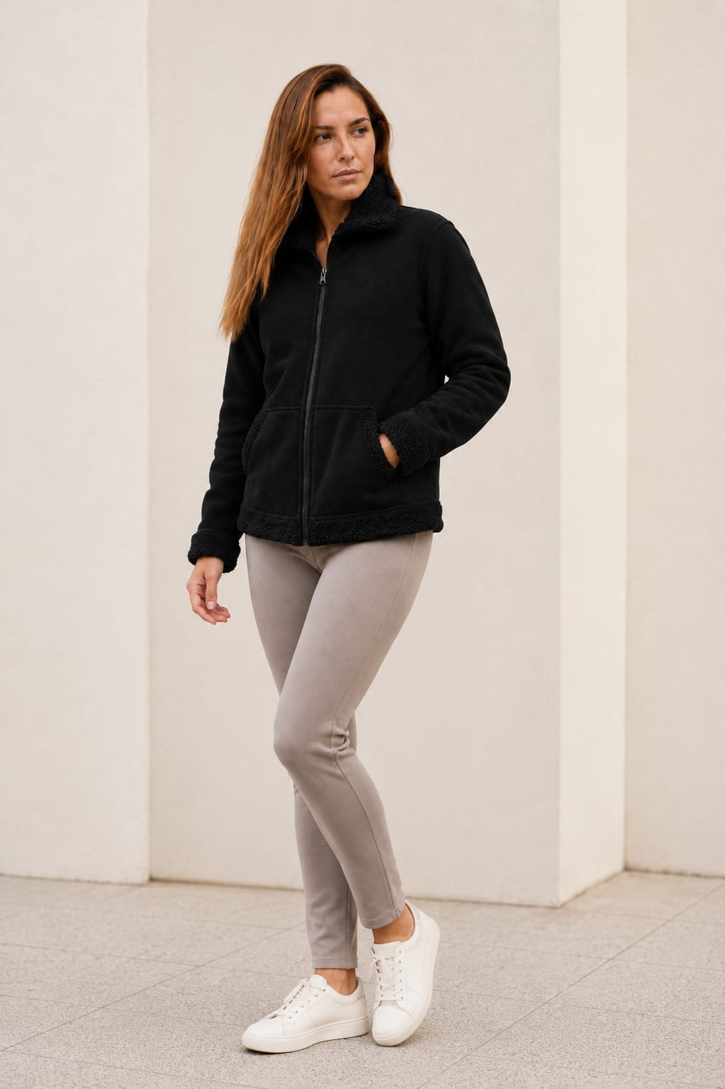 Campera Polar con Corderito